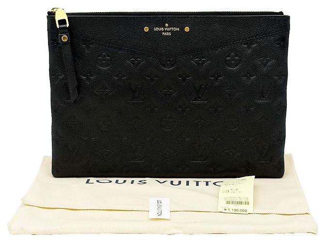 Louis Vuitton Clutch Daily Pouch Monogram Empreinte Black Nero - vista 3