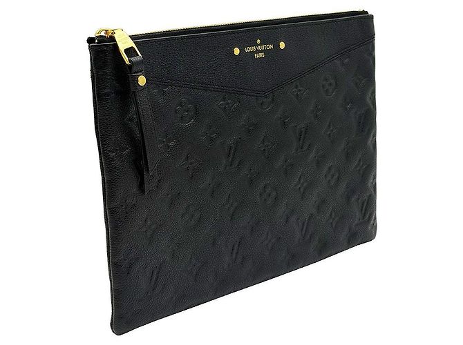 Louis Vuitton Clutch Daily Pouch Monogram Empreinte Black Nero - vista 4