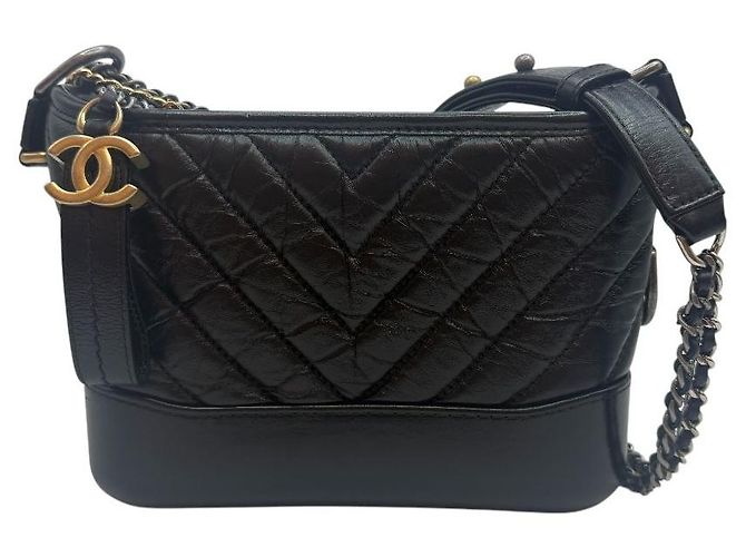 Chanel Borsa a tracolla Gabrielle Small Hobo Nera Nero - vista 2