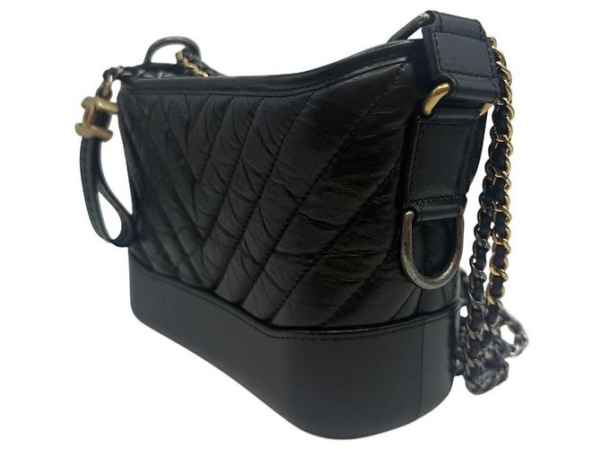 Chanel Borsa a tracolla Gabrielle Small Hobo Nera Nero - vista 3
