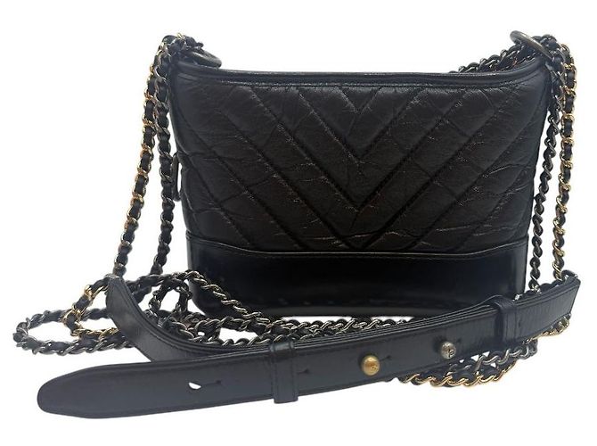 Chanel Borsa a tracolla Gabrielle Small Hobo Nera Nero - vista 4