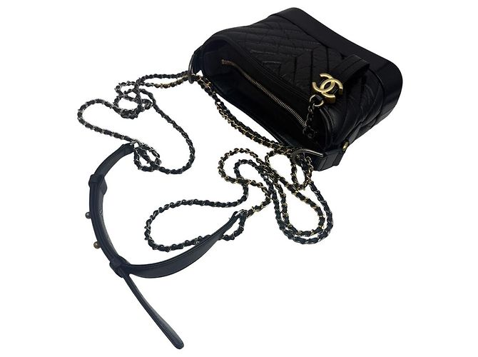 Chanel Borsa a tracolla Gabrielle Small Hobo Nera Nero - vista 6