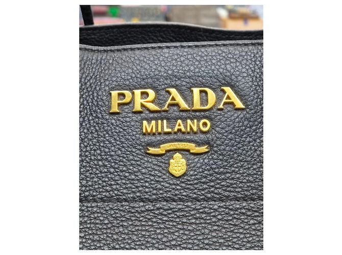 Prada Borsa tote e a tracolla Vitele Dino Red Nero - vista 18