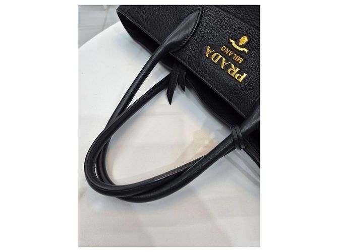 Prada Borsa tote e a tracolla Vitele Dino Red Nero - vista 22
