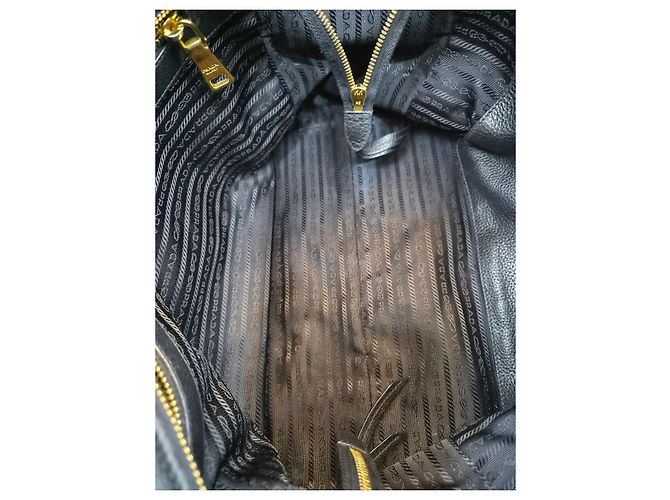 Prada Borsa tote e a tracolla Vitele Dino Red Nero - vista 8