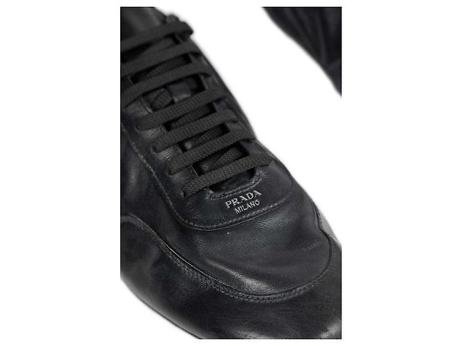 Prada Collaps Leather Sneaker Schwarz - Ansicht 9
