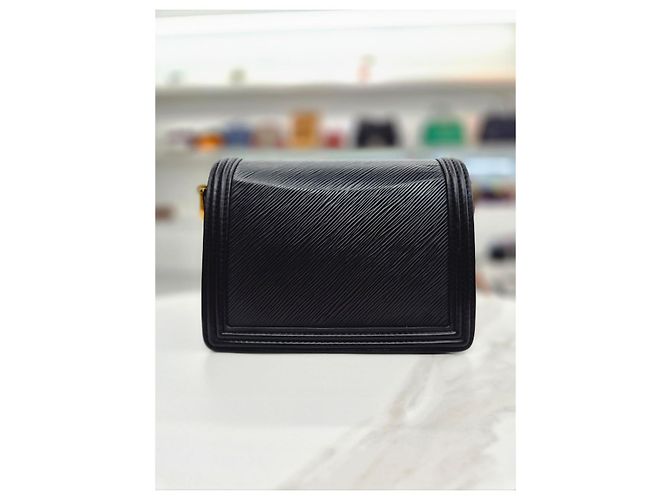 Louis Vuitton Borsa a tracolla e crossbody Mini Dolphin in pelle Epi nera Nero - vista 14