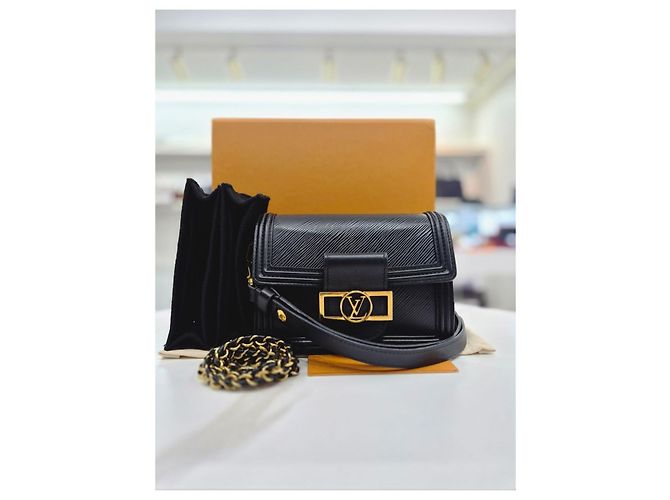 Louis Vuitton Borsa a tracolla e crossbody Mini Dolphin in pelle Epi nera Nero - vista 2