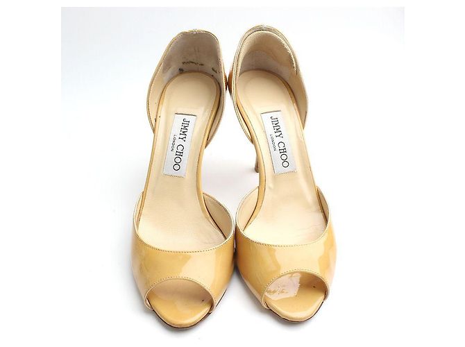 Jimmy Choo Mustard D'Orsay Open Toe Schuhe Gelb - Ansicht 2