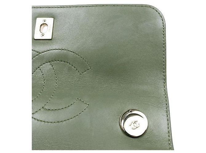 Chanel Kleine Trendy CC Top Handle Tote Bag aus grünem Lammleder - Ansicht 9