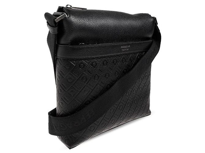 Salvatore Ferragamo Borsa a Tracolla Monogram Nero - vista 5
