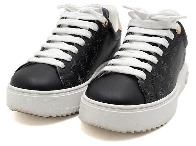 Louis Vuitton Sneakers Timeout da donna in tela Monogram nera Nero - vista 5