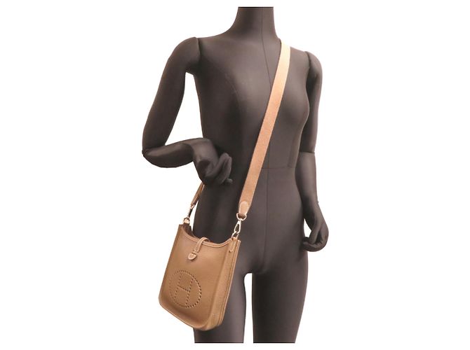 Hermès Borsa a tracolla Hermes Evelyne TPM Taupe - vista 8