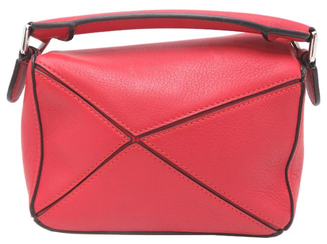 Borsa a mano Loewe Puzzle Mini da donna Rosso - vista 2
