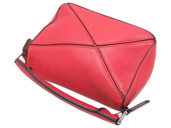 Borsa a mano Loewe Puzzle Mini da donna Rosso - vista 4