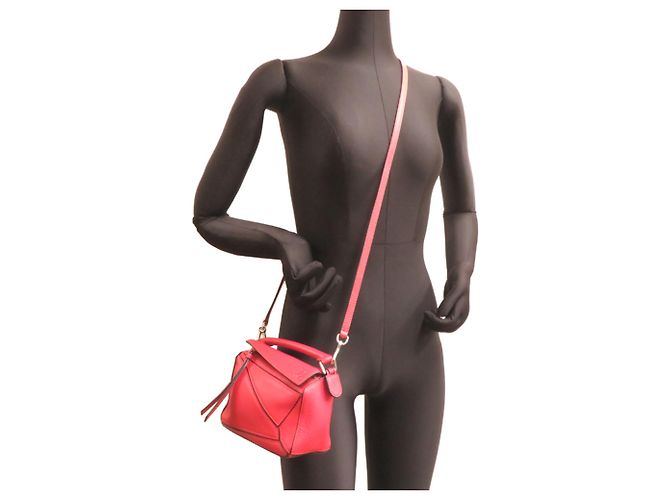 Borsa a mano Loewe Puzzle Mini da donna Rosso - vista 9