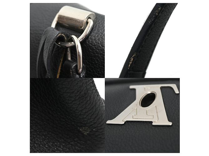 Borsa Louis Vuitton Lockme Cartable Nero - vista 7