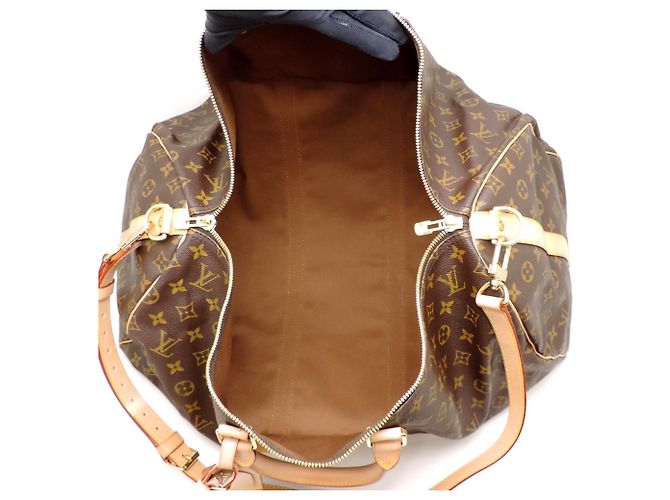 Louis Vuitton Keepall Bandoulière 55 Boston Bag Marrone - vista 6
