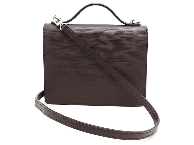 Bolso de mano Louis Vuitton Monceau BB para mujer Púrpura Morado oscuro - vista 2