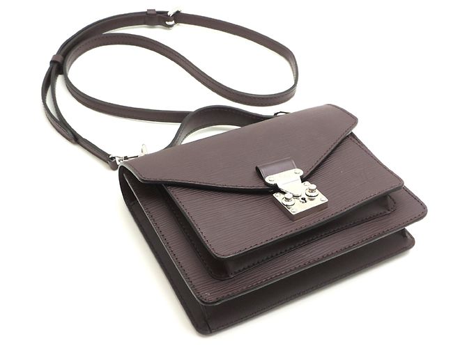 Bolso de mano Louis Vuitton Monceau BB para mujer Púrpura Morado oscuro - vista 3
