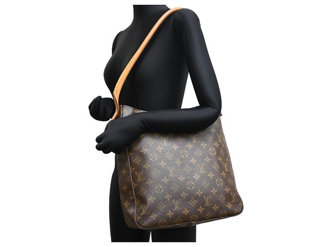 Borsa a tracolla Louis Vuitton Looping GM Marrone - vista 9