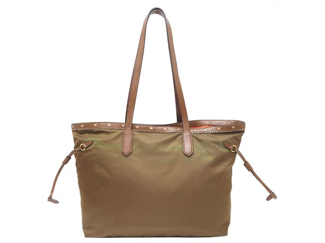 Borsa Tote Prada da Donna in Khaki Cachi - vista 2