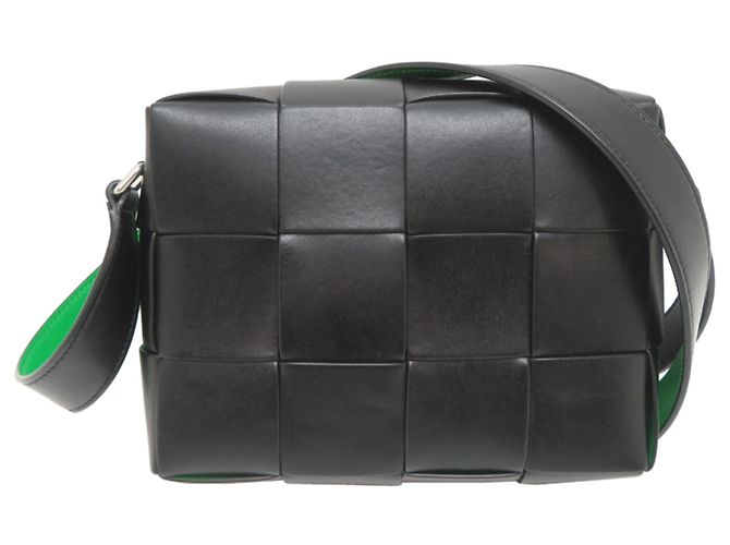 Borsa a tracolla Bottega Veneta Cassette Nero Verde - vista 2