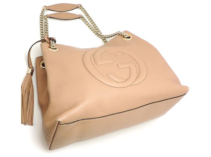 Borsa a tracolla da donna Gucci Interlocking G Soho Chain Beige - vista 3