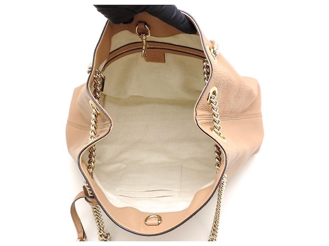 Borsa a tracolla da donna Gucci Interlocking G Soho Chain Beige - vista 6