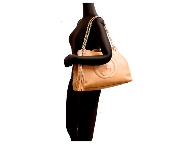 Borsa a tracolla da donna Gucci Interlocking G Soho Chain Beige - vista 9