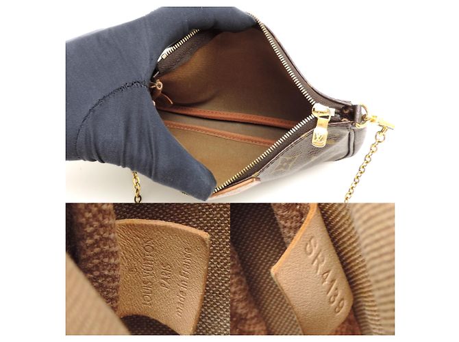 Louis Vuitton Multi Pochette Accessoires Pouch Marrone Rosa - vista 5