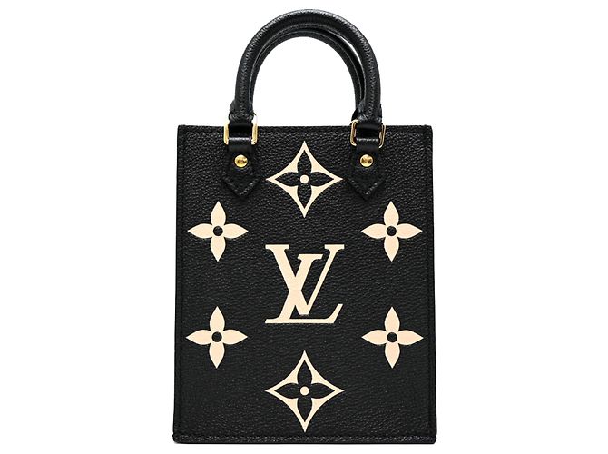 Borsa Louis Vuitton Empreinte Petite Sac Plat Nero Beige - vista 2
