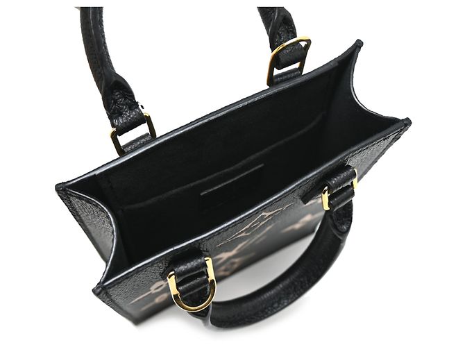 Borsa Louis Vuitton Empreinte Petite Sac Plat Nero Beige - vista 6
