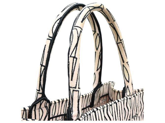 Borsa Book Tote Medium Christian Dior Nero Beige - vista 5