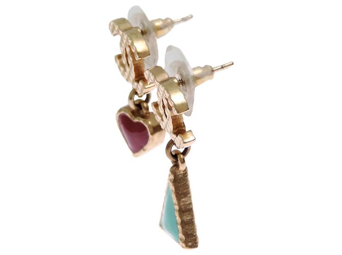 Chanel Ohrstecker mit Strass und Coco Mark Logo - Ansicht 2