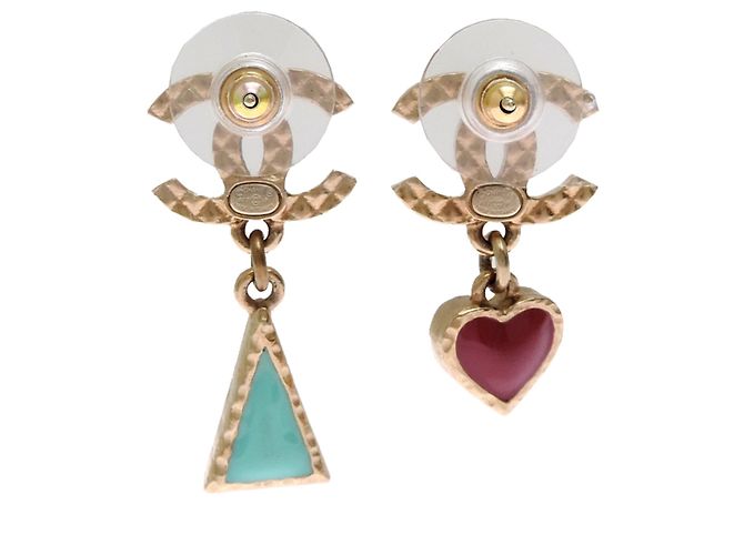 Chanel Ohrstecker mit Strass und Coco Mark Logo - Ansicht 3