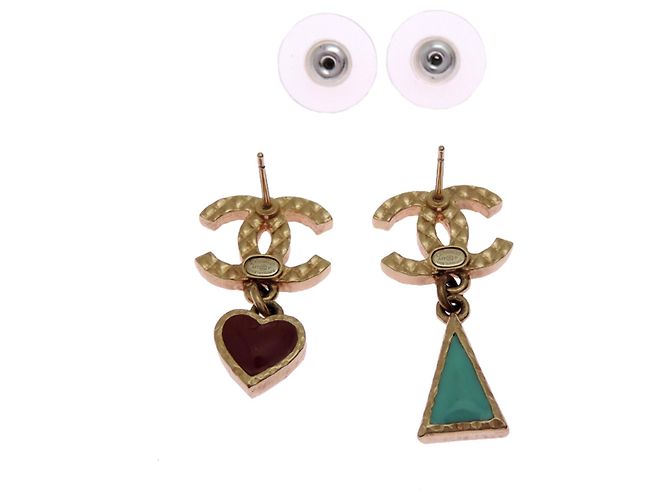 Chanel Ohrstecker mit Strass und Coco Mark Logo - Ansicht 4