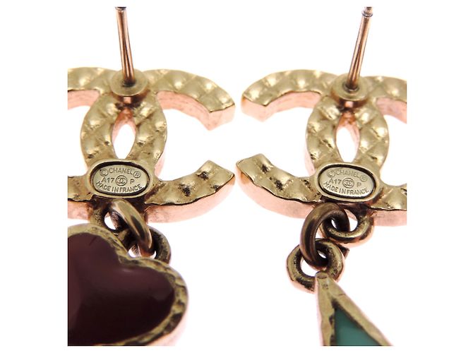 Chanel Ohrstecker mit Strass und Coco Mark Logo - Ansicht 5