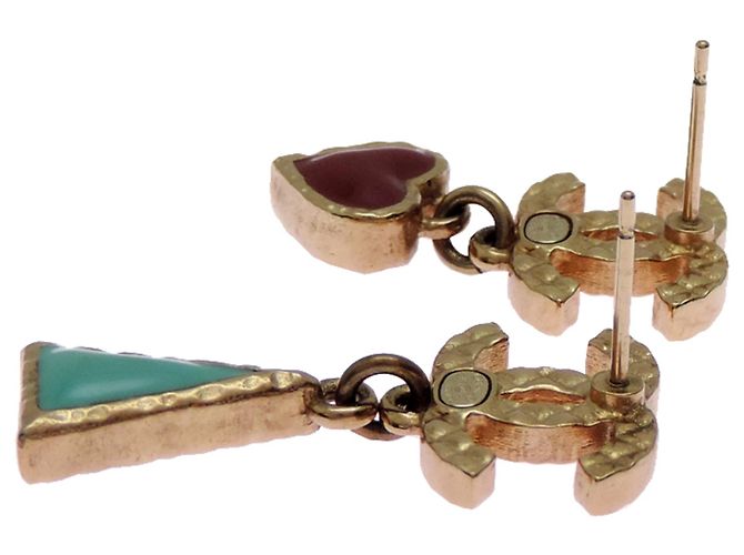 Chanel Ohrstecker mit Strass und Coco Mark Logo - Ansicht 6