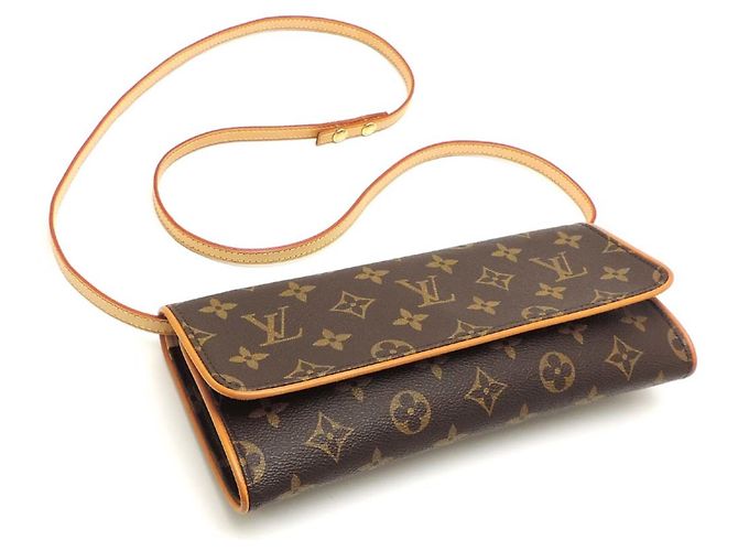 Borsa a tracolla Louis Vuitton Pochette Twin GM Marrone - vista 3