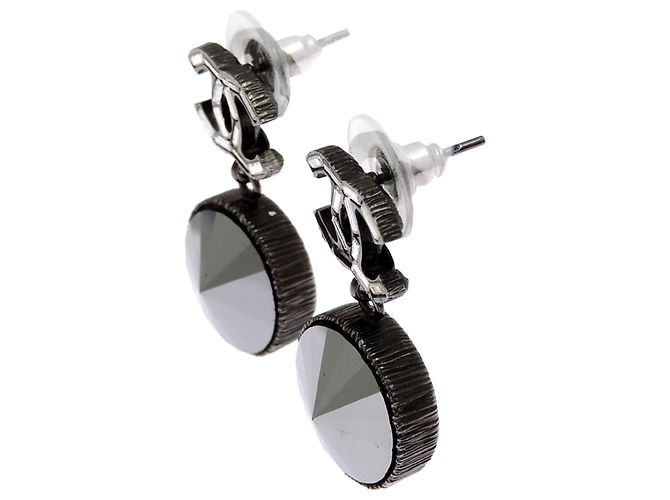 Pendientes de botón Chanel para mujer con strass Coco Mark - vista 2