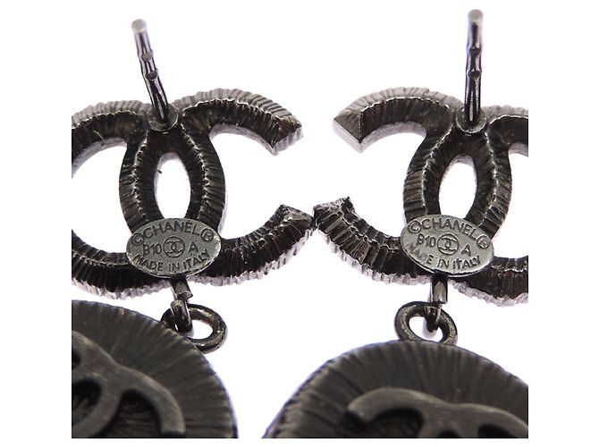 Pendientes de botón Chanel para mujer con strass Coco Mark - vista 5