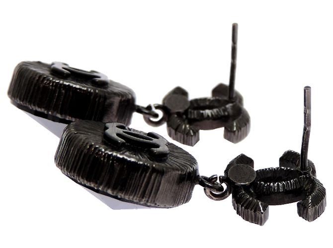 Pendientes de botón Chanel para mujer con strass Coco Mark - vista 6