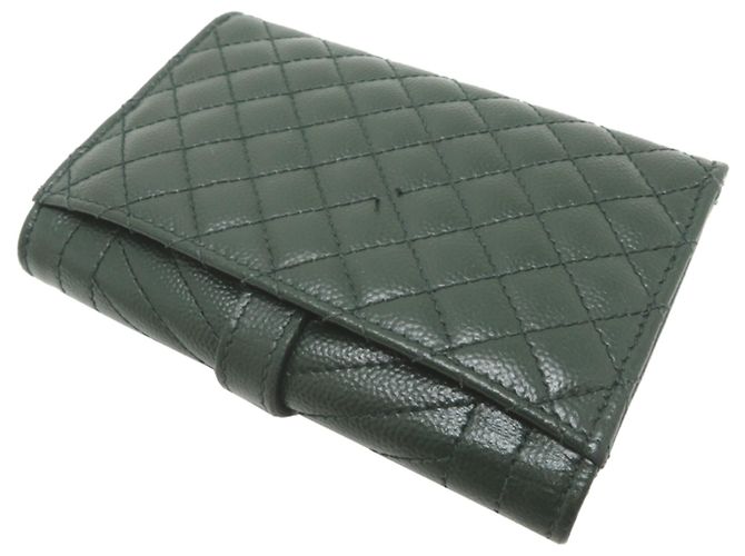 Autre Marque Cartera compacta bi-fold Saint Laurent Paris Verde oscuro - vista 4