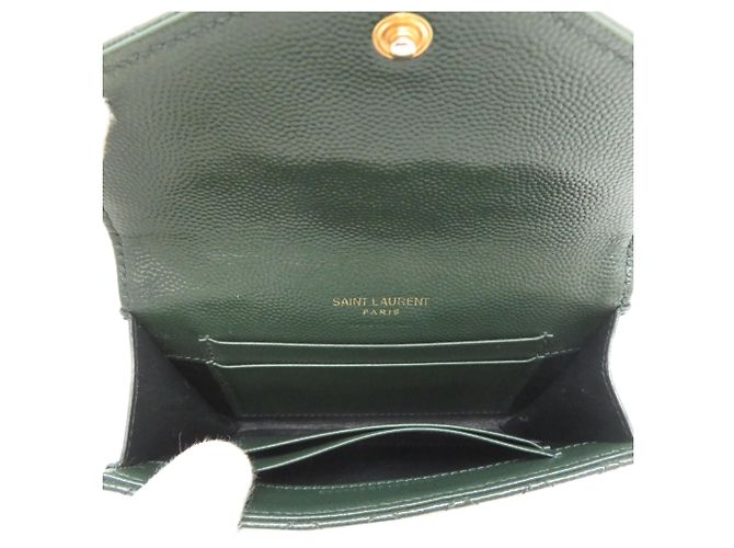 Autre Marque Cartera compacta bi-fold Saint Laurent Paris Verde oscuro - vista 5