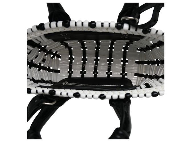 Borsa a mano Balenciaga Bistro XXS da donna Nero Bianco - vista 6
