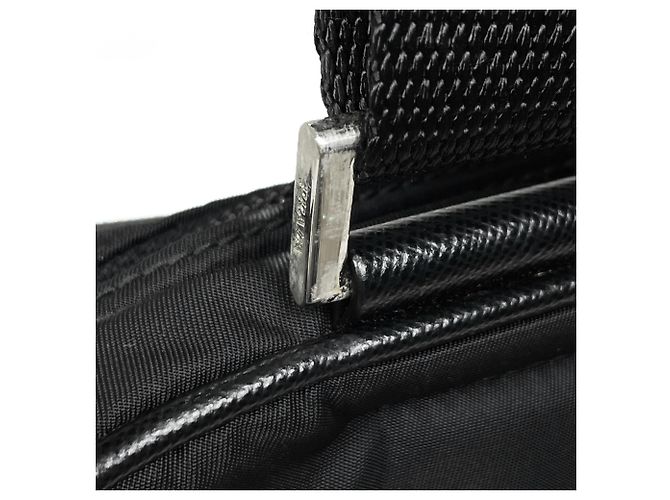 Borsa a tracolla Prada in nylon nero e pelle - vista 4