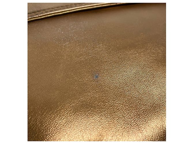 Borsa a tracolla Chanel in pelle bronzo - vista 4