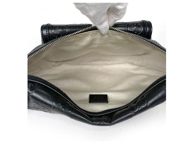 Marsupio/Borsa a tracolla Gucci in pelle nera Nero - vista 7
