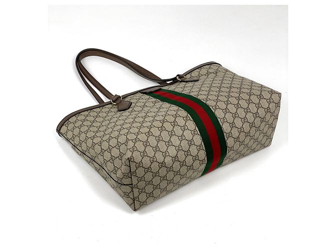 Borsa Tote Gucci Ophidia GG Medium Marrone - vista 2